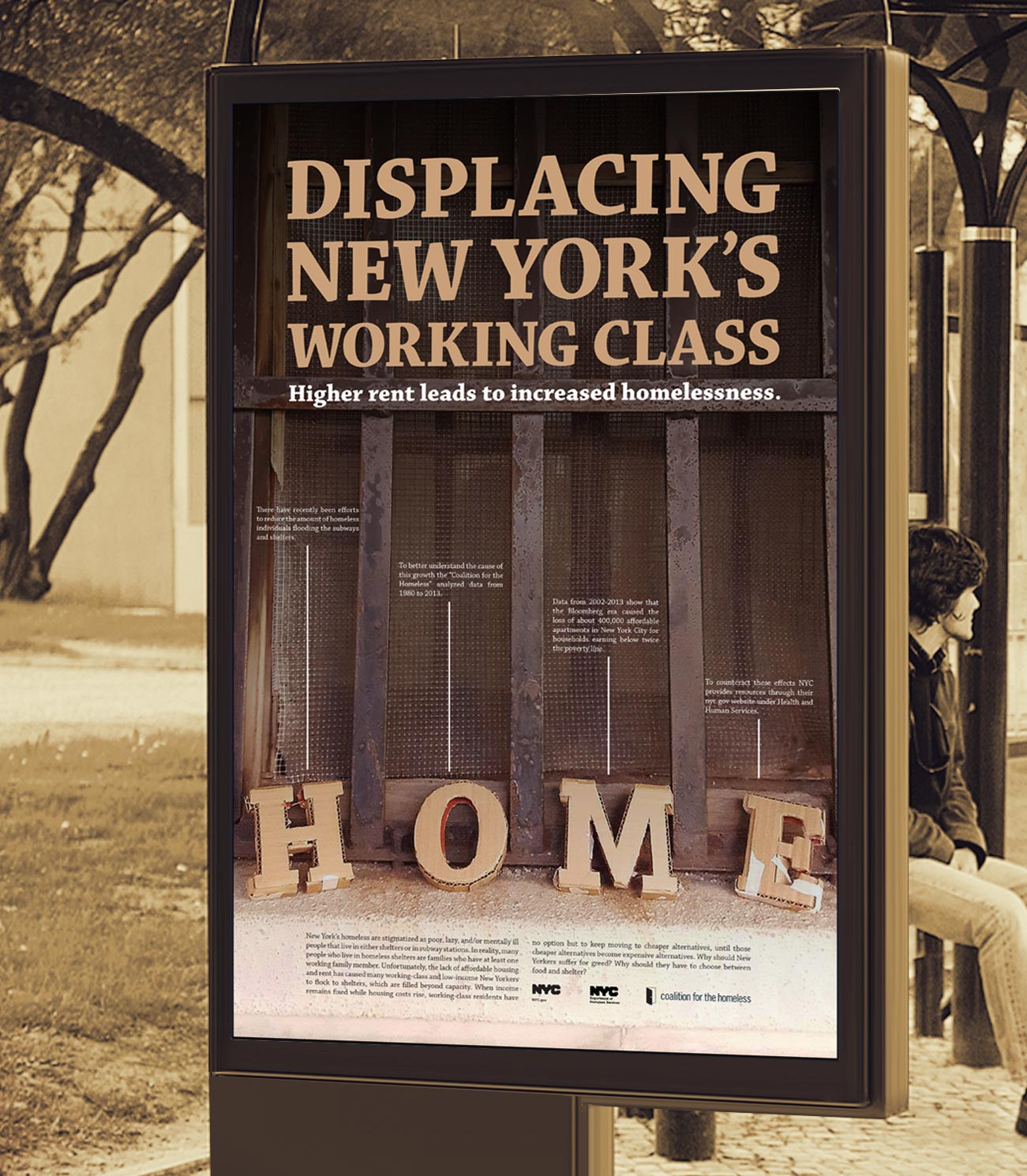 Home Poster in Bus Stop