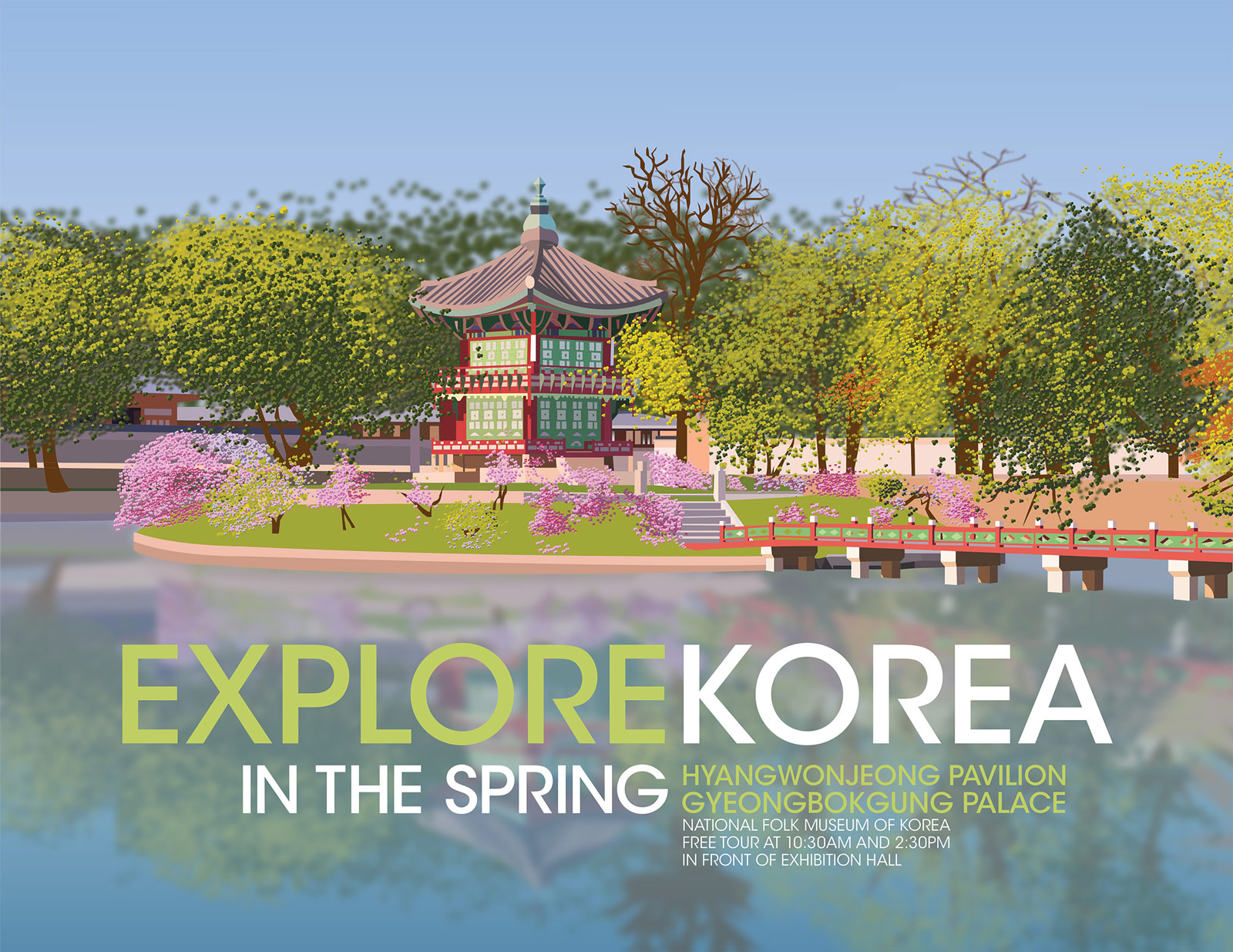 Spring Korea Travel Poster