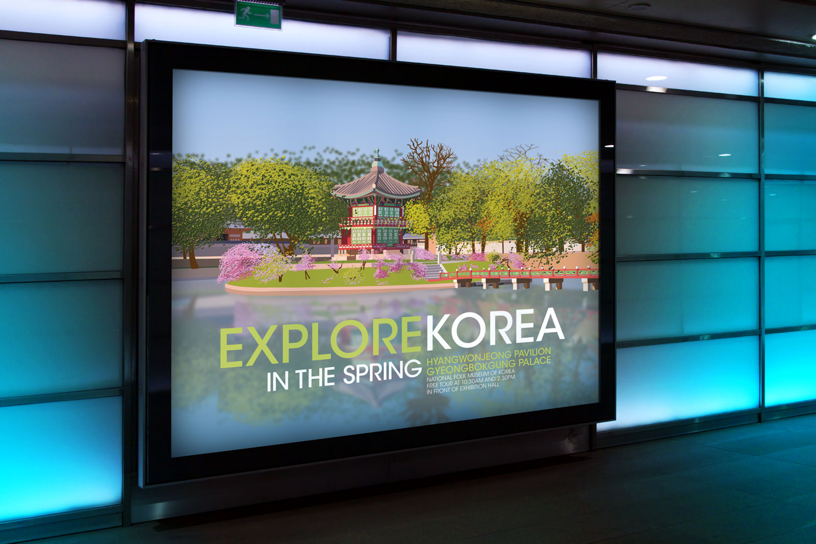 Spring Korea Travel Poster