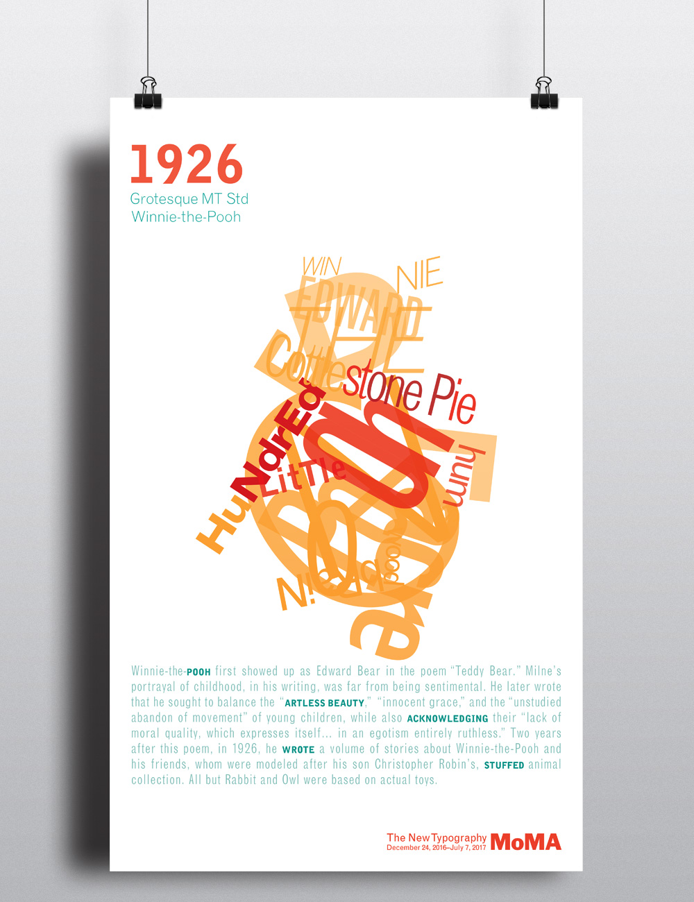 Winnie The Pooh Type Poster