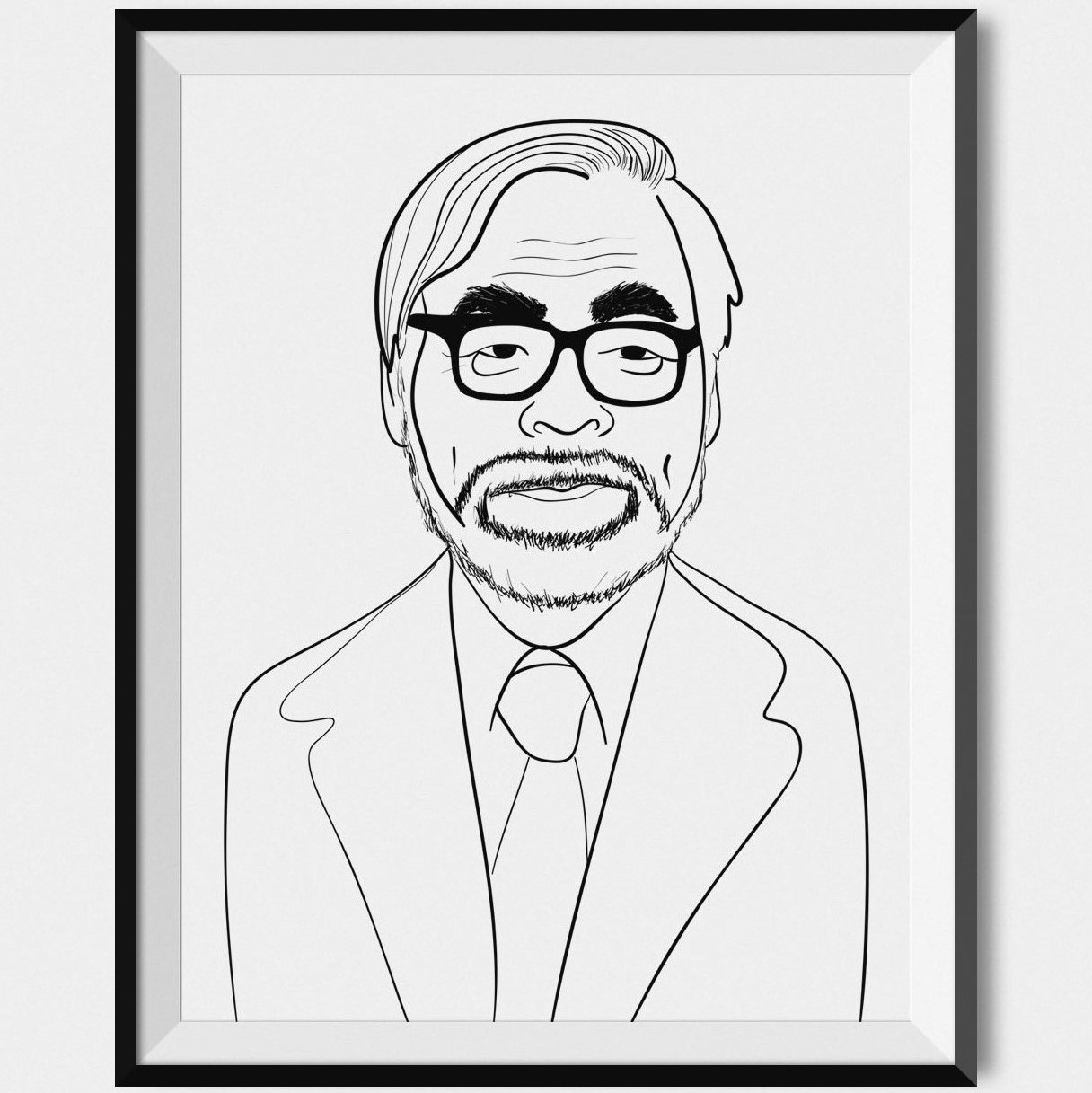 Illustration of Hayao Miyazaki
